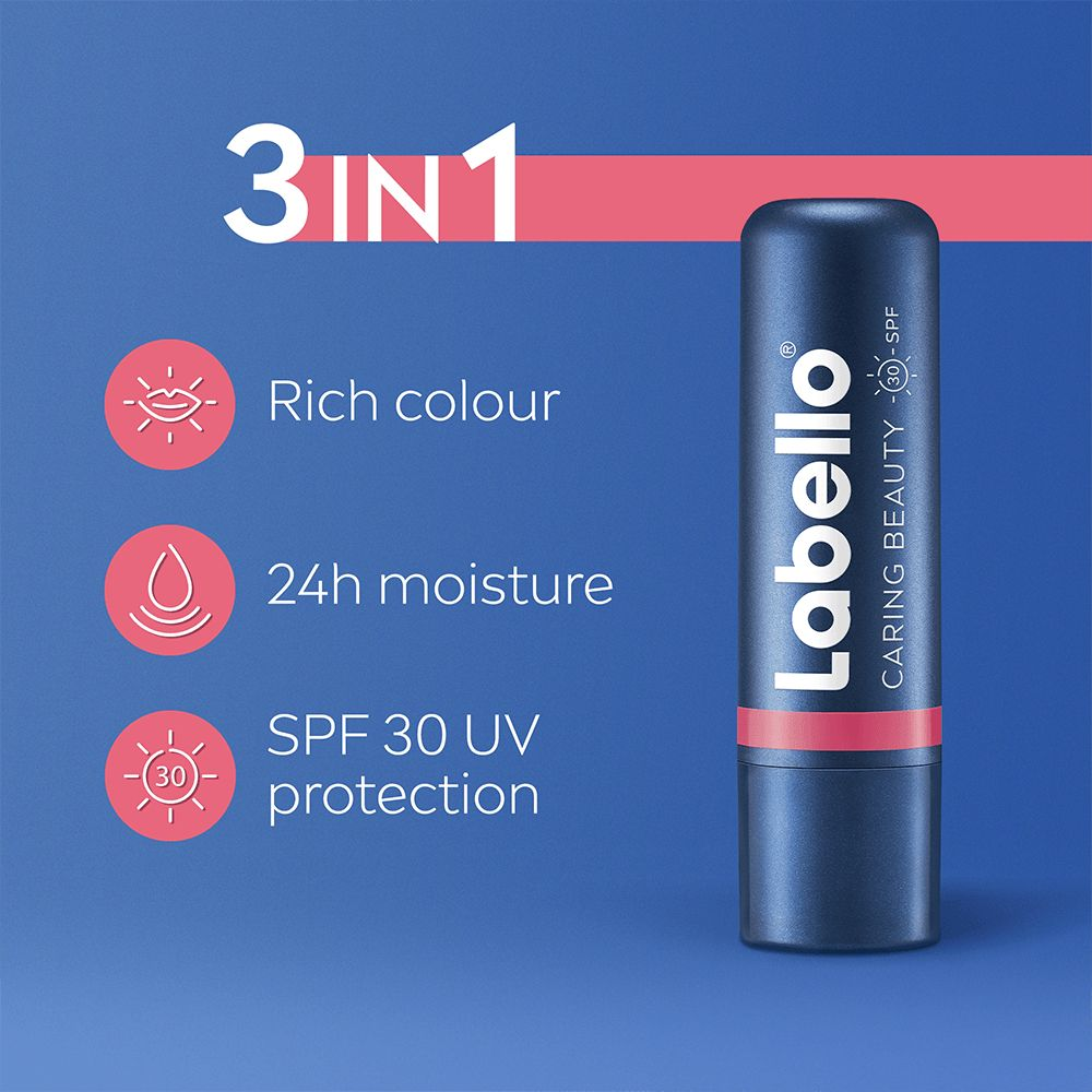 Labello Läppbalsam Caring Beauty Coral-Nude 4,8 g