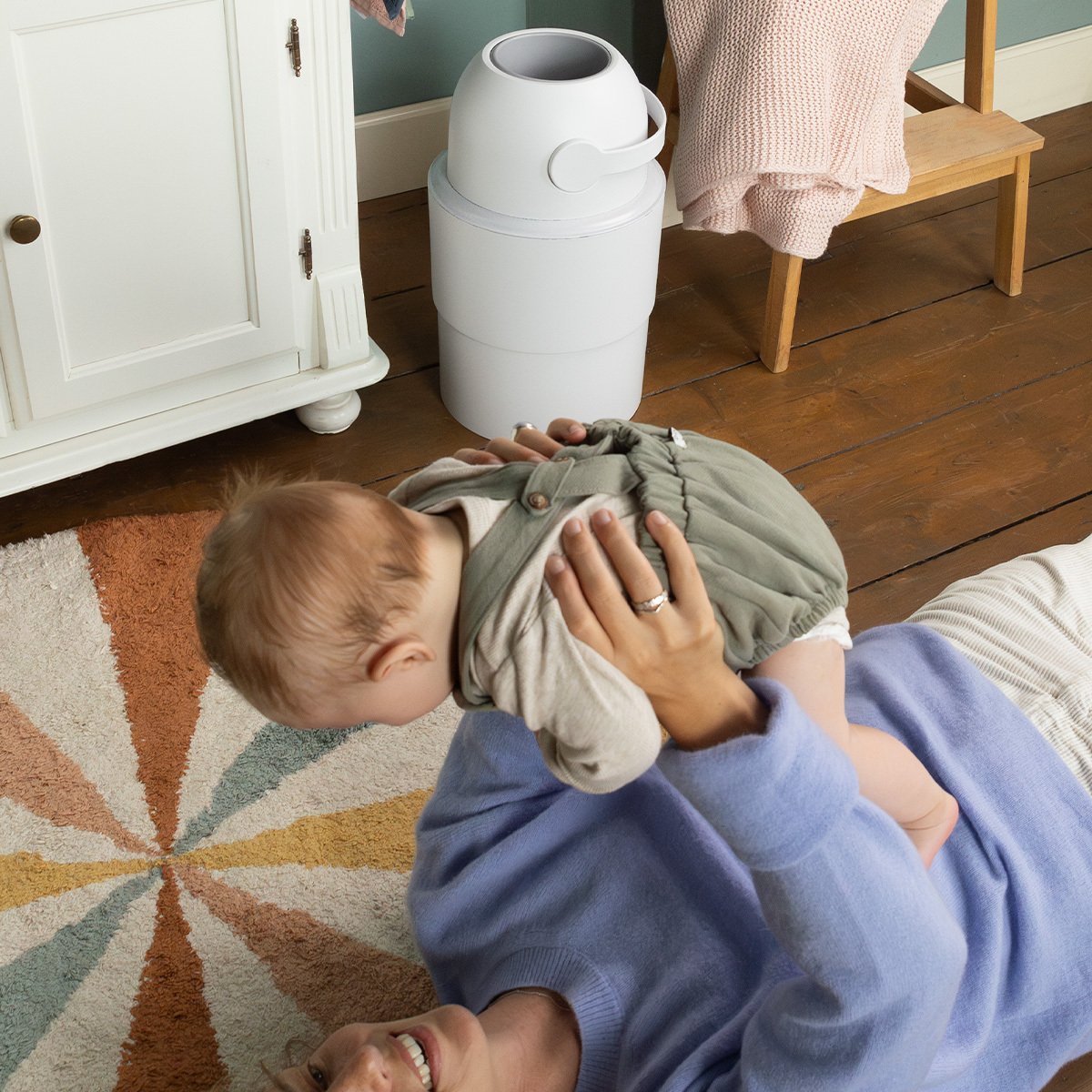 Magic Diaper Pail Heka M White