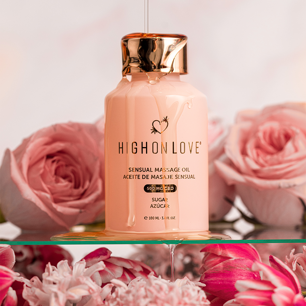 HighOnLove CBD Sensual Massage Oil Sugar 100ml