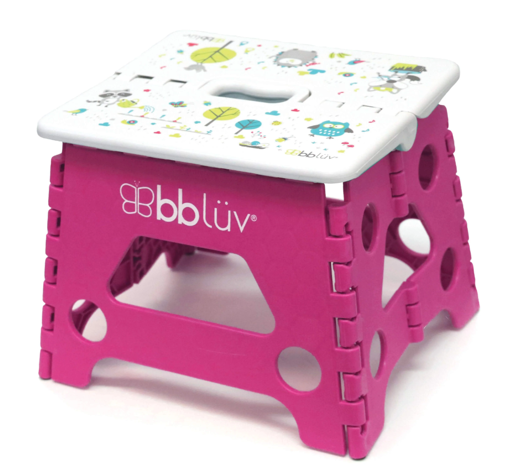 bblüv Badrumspall hopfällbar Barn Rosa