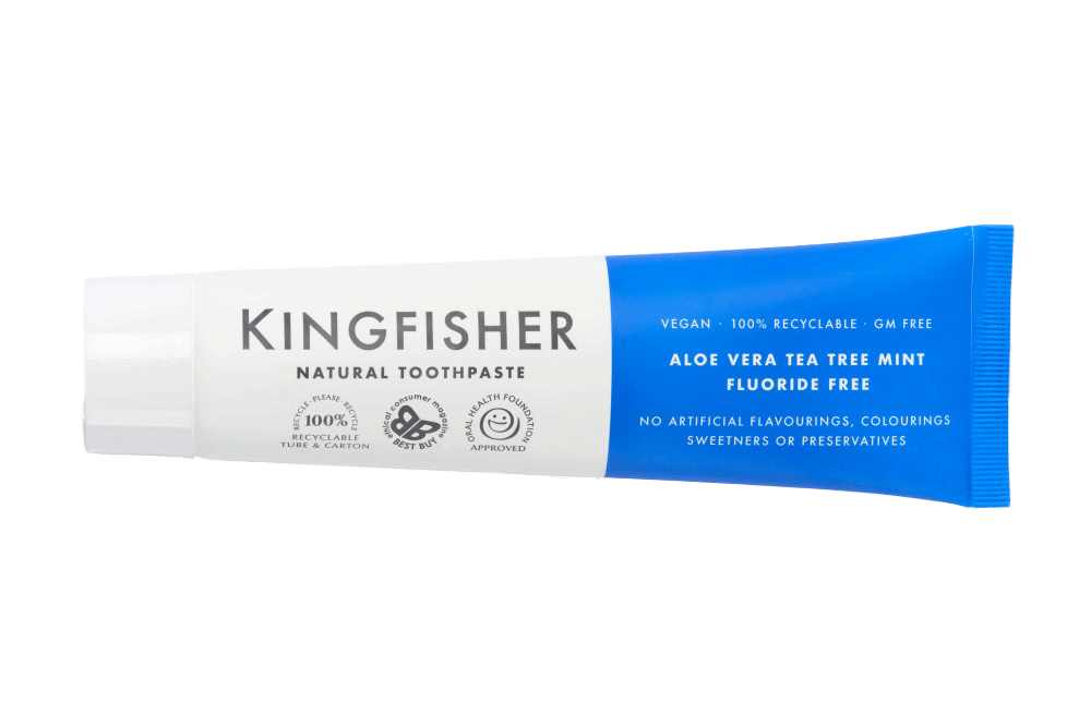Kingfisher AloeVera TeaTree Mint Tandkräm Utan Fluor 100 ml