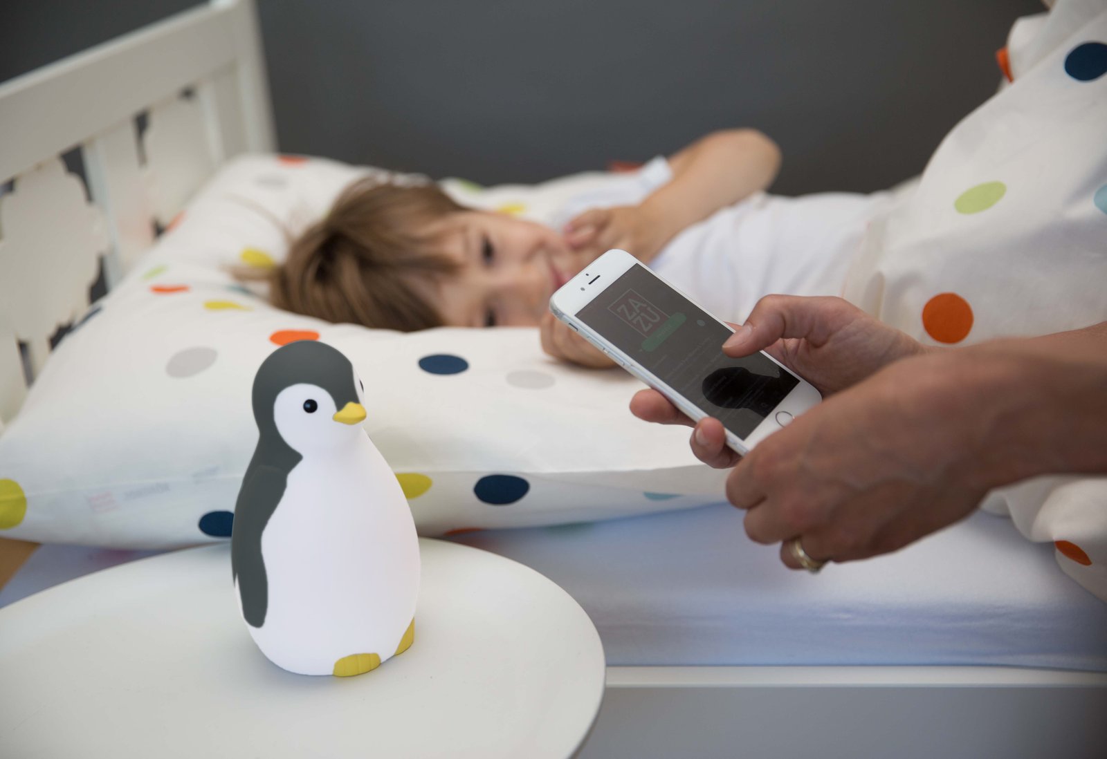 Zazu Sömntränare Pingvinen Pam Grå 1 st