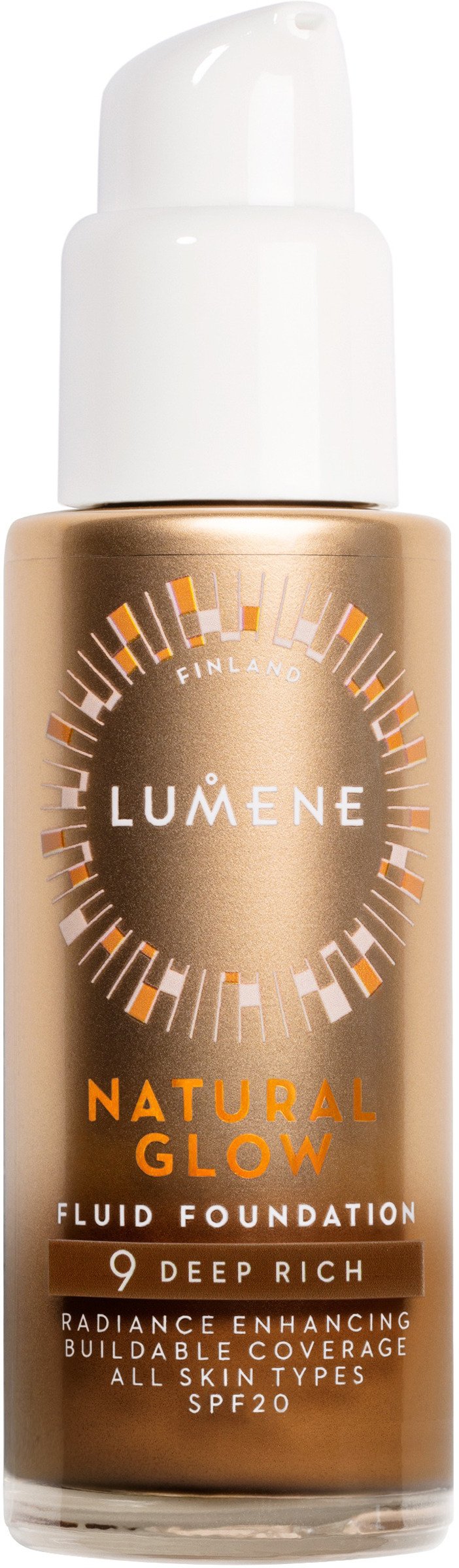 Lumene Natural Glow Fluid Foundation SPF20 9 Deep Rich 30 ml
