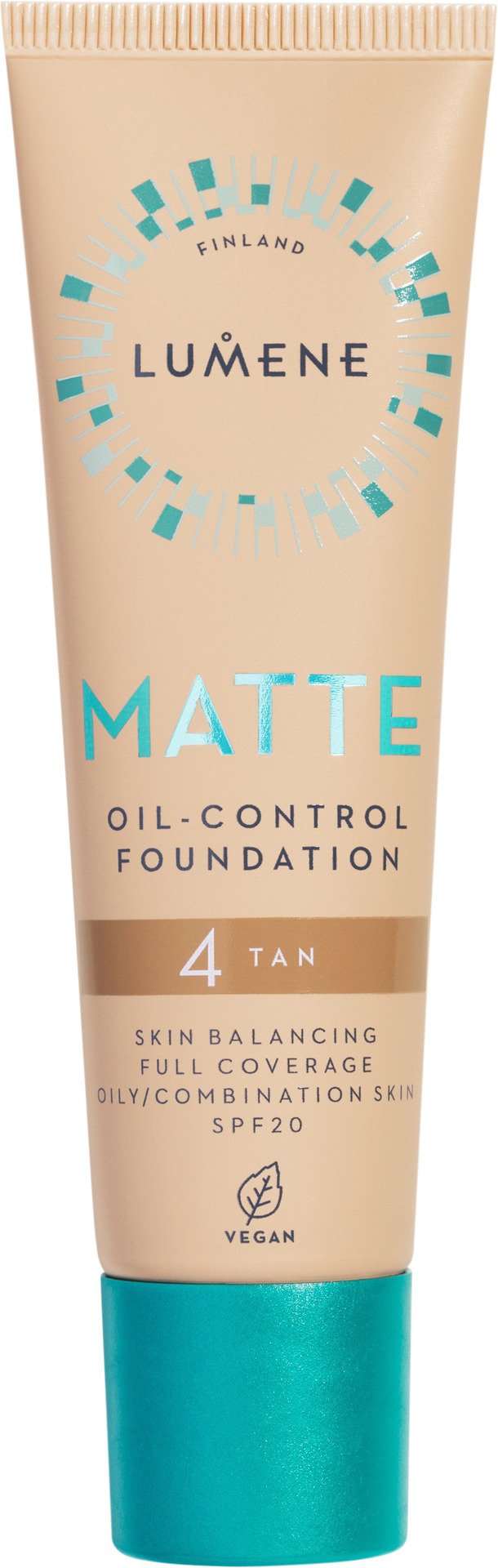 Lumene Matte Oil-Control Foundation SPF20 4 Tan 30 ml