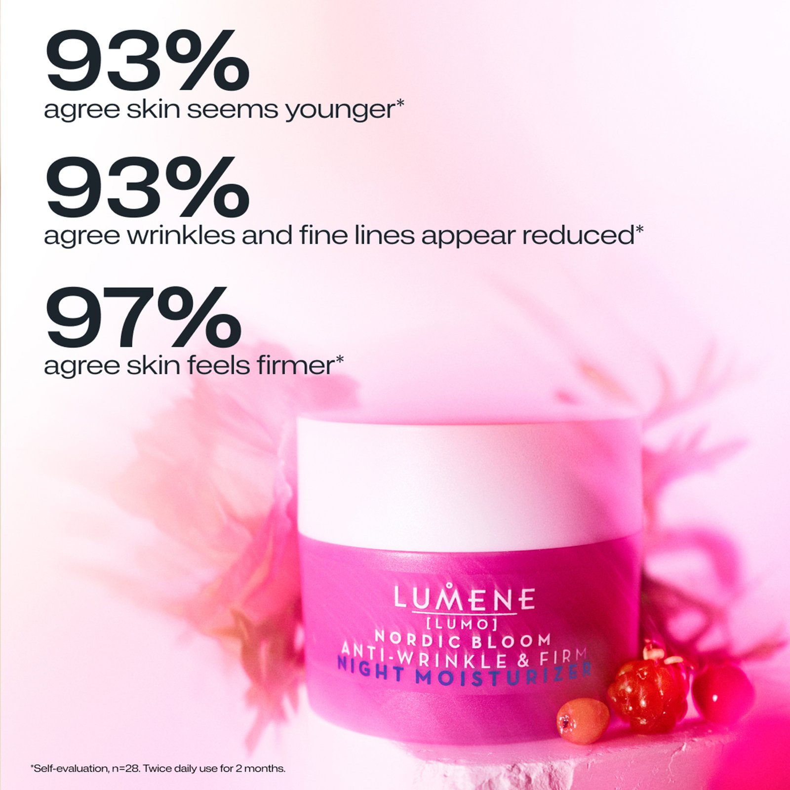 Lumene Nordic Bloom Anti-wrinkle & Firm Night Moisturizer 50 ml Nattkräm