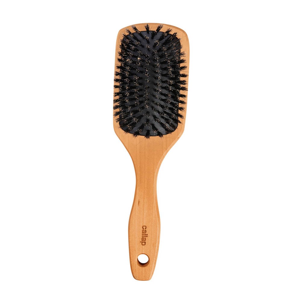 Cailap Wooden Hair Brush 100% Natural Bristles