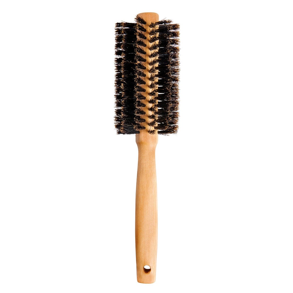 Cailap Wooden Circular Hair Brush Natural Bristles