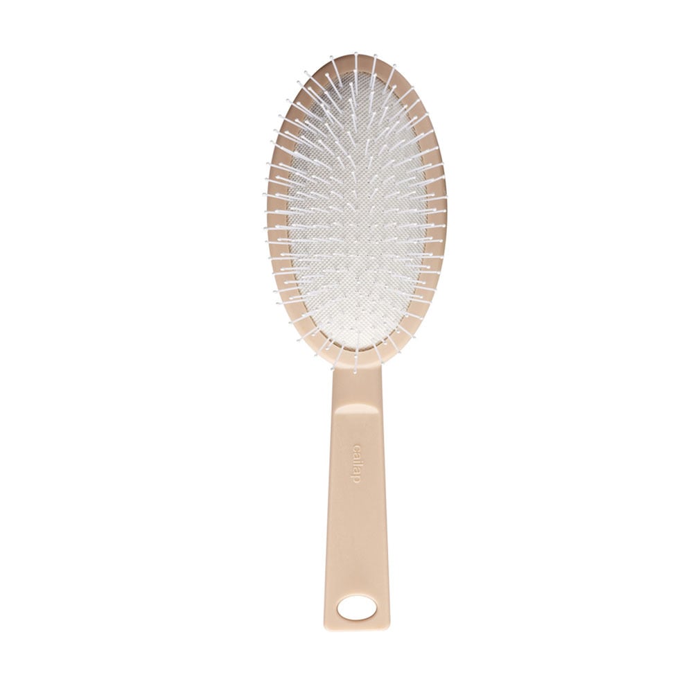 Cailap Large Beige Hair Brush Flexible Pins