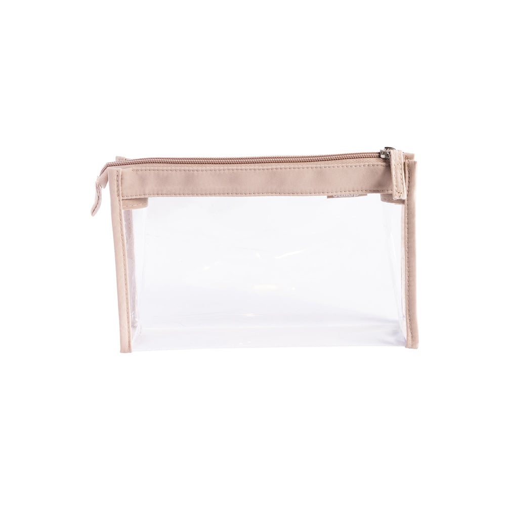 Cailap sminkväska genomskinlig/beige