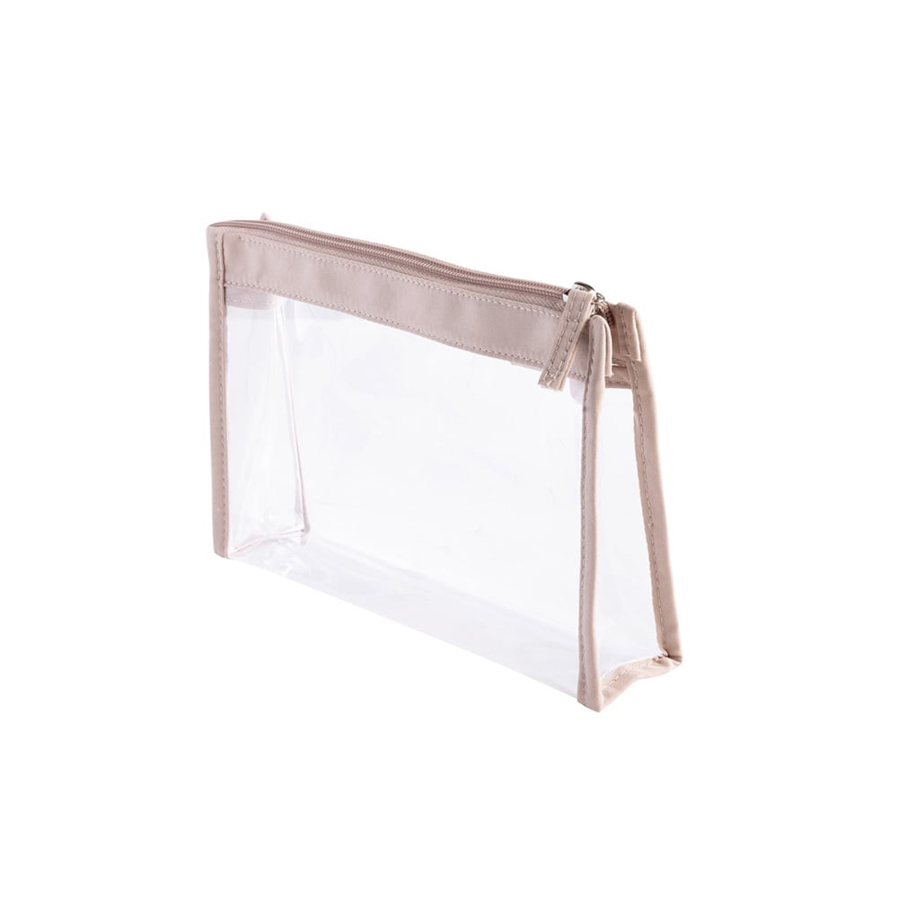 Cailap sminkväska genomskinlig/beige