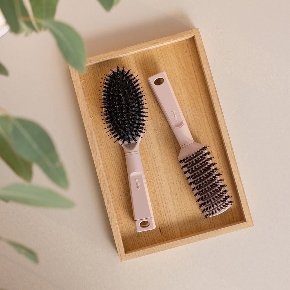 Cailap Vent Brush with Natural Bristles and Plastic Pins
