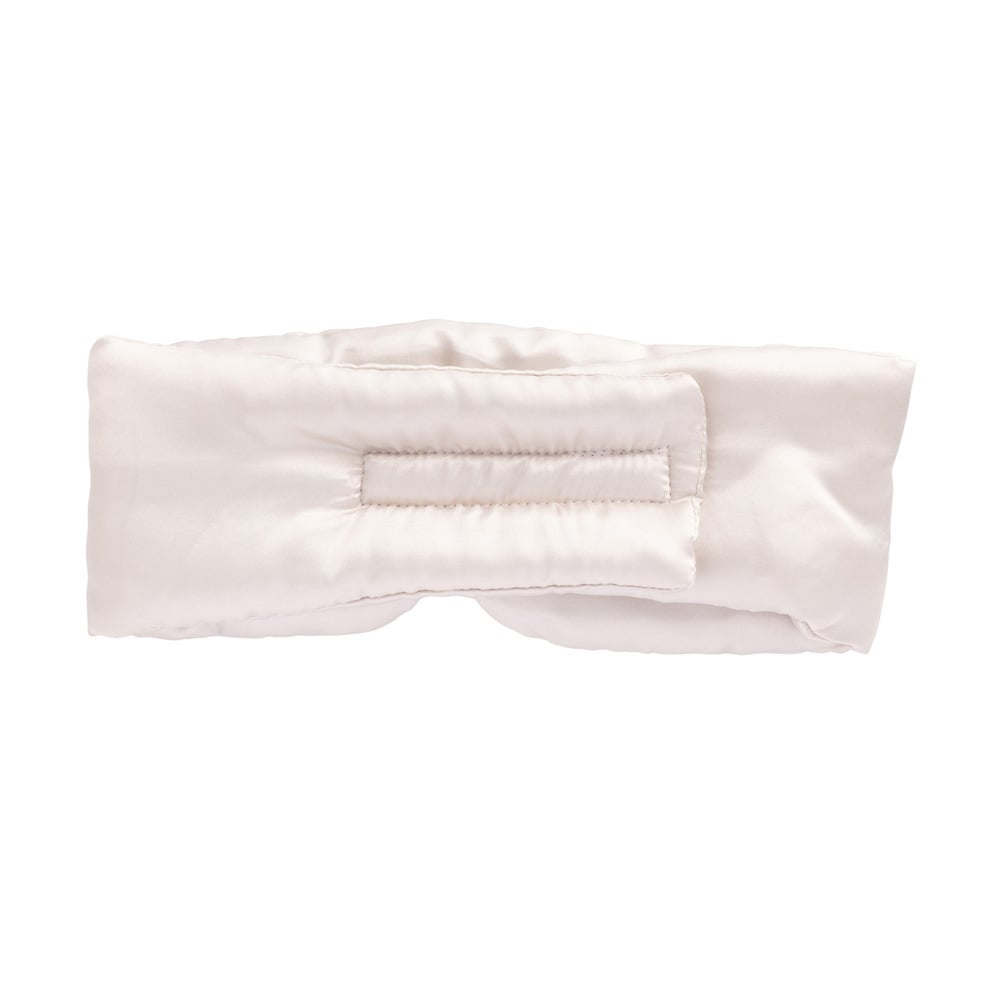Cailap stor sovmask i satin ljus beige