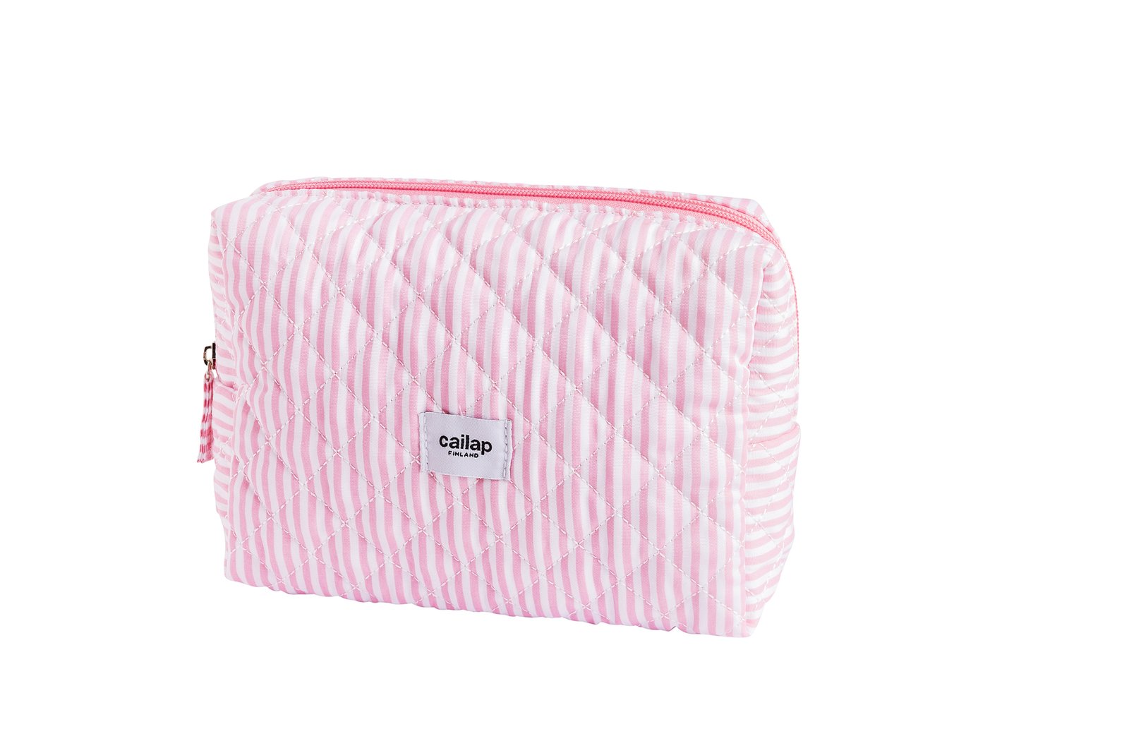 Cailap Sminkväska, rosa ränder, stor