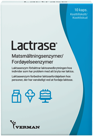 Verman Lactrase Laktasenzym 10 kapslar