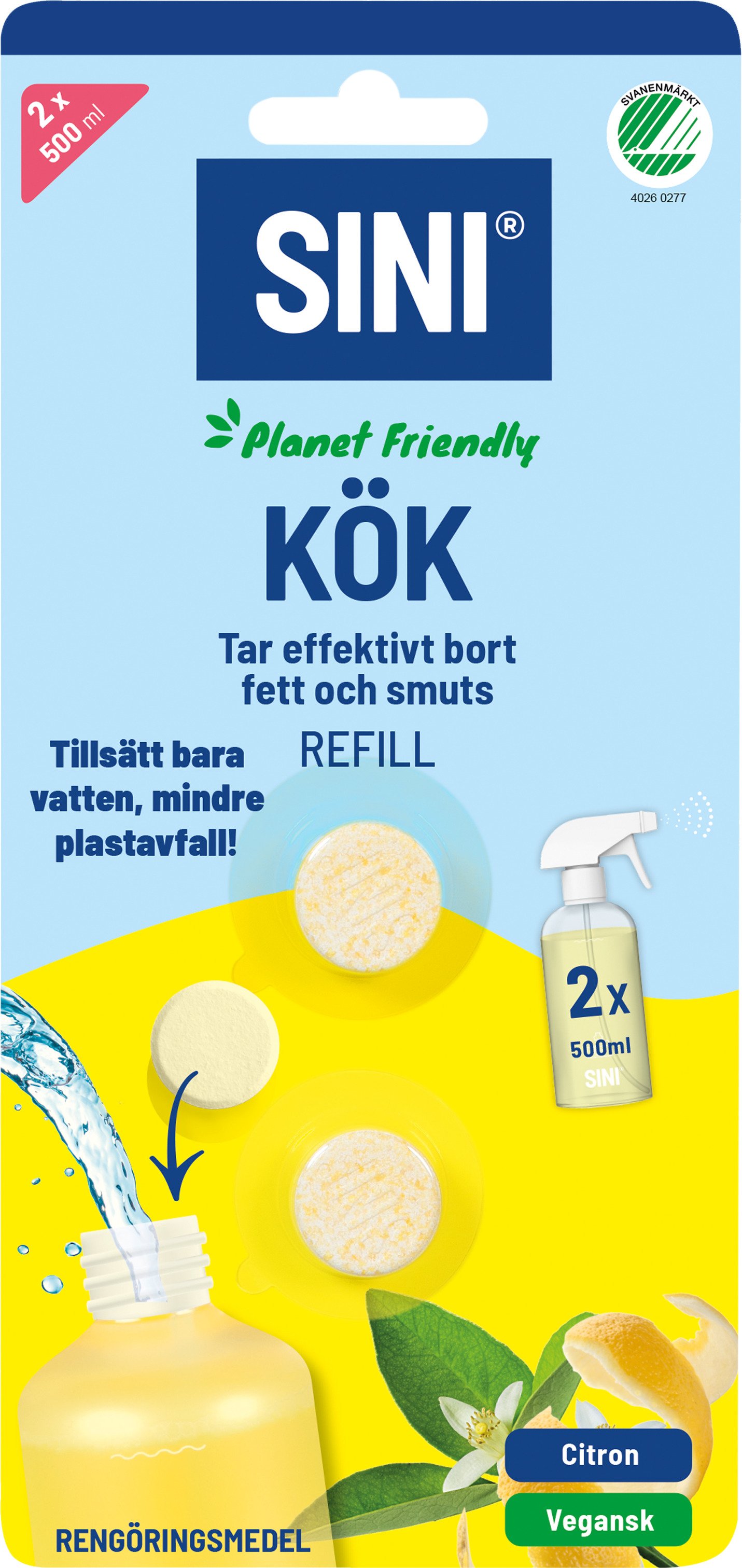 SINI Kök Rengöringstablett Refill 2 st