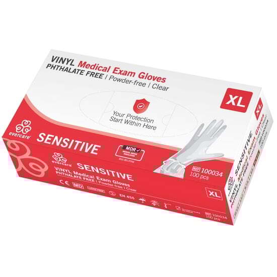 Evercare Vinylhandskar extra large 100 st