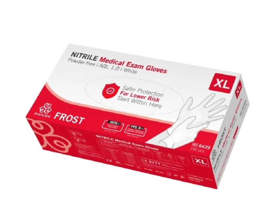 Evercare Nitrilhandskar Vit XL 150 st