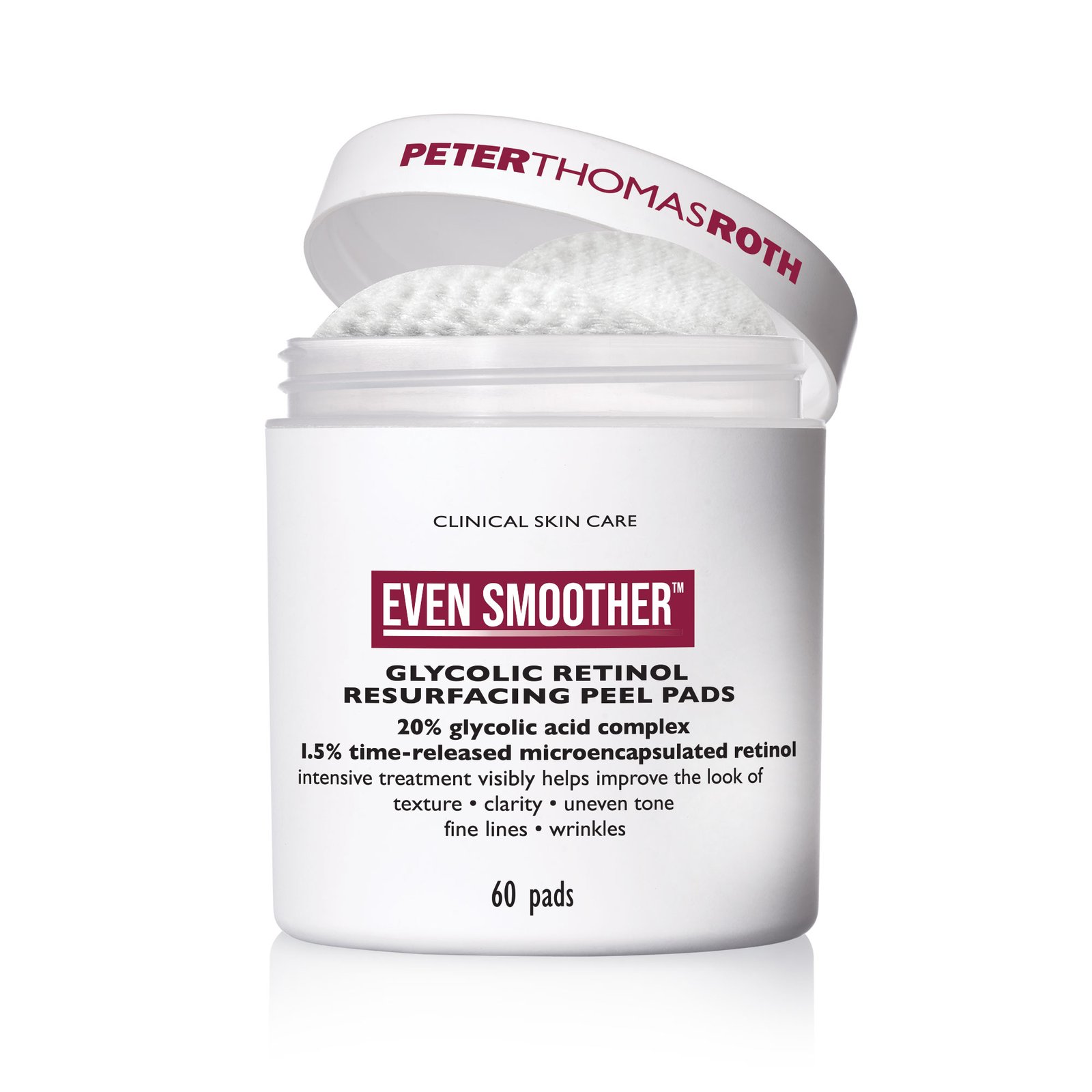 Peter Thomas Roth Even Smoother™ Glycolic Retinol Resurfacing Peel Pads 60 pads
