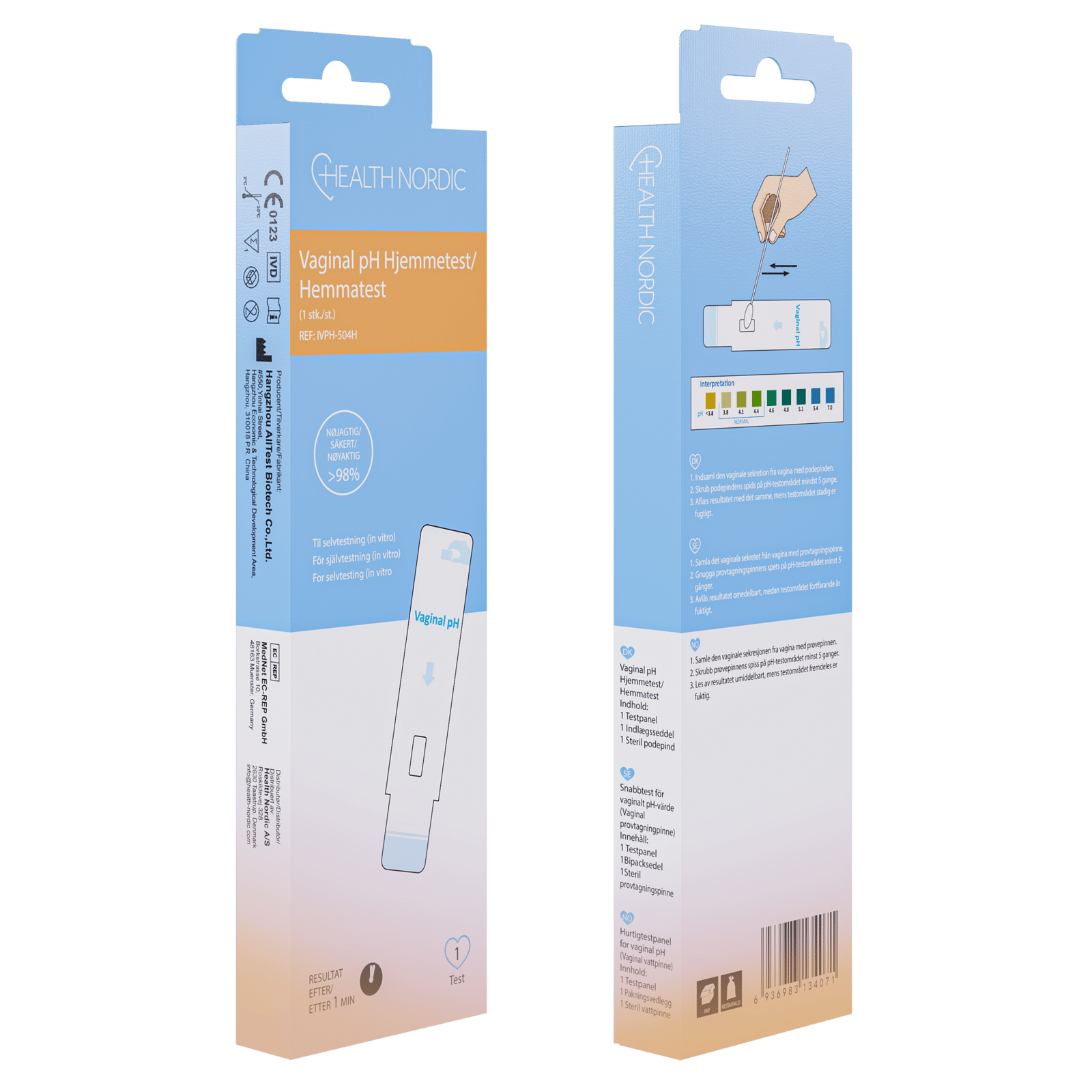 Health Nordic Vaginal pH Hemtest 1 st