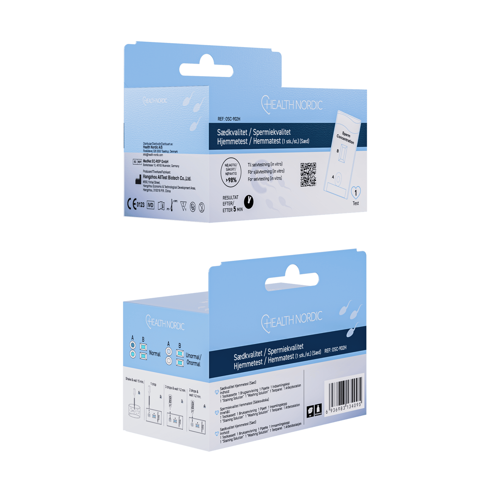 Health Nordic Spermiekvalitet Hemtest 1 st