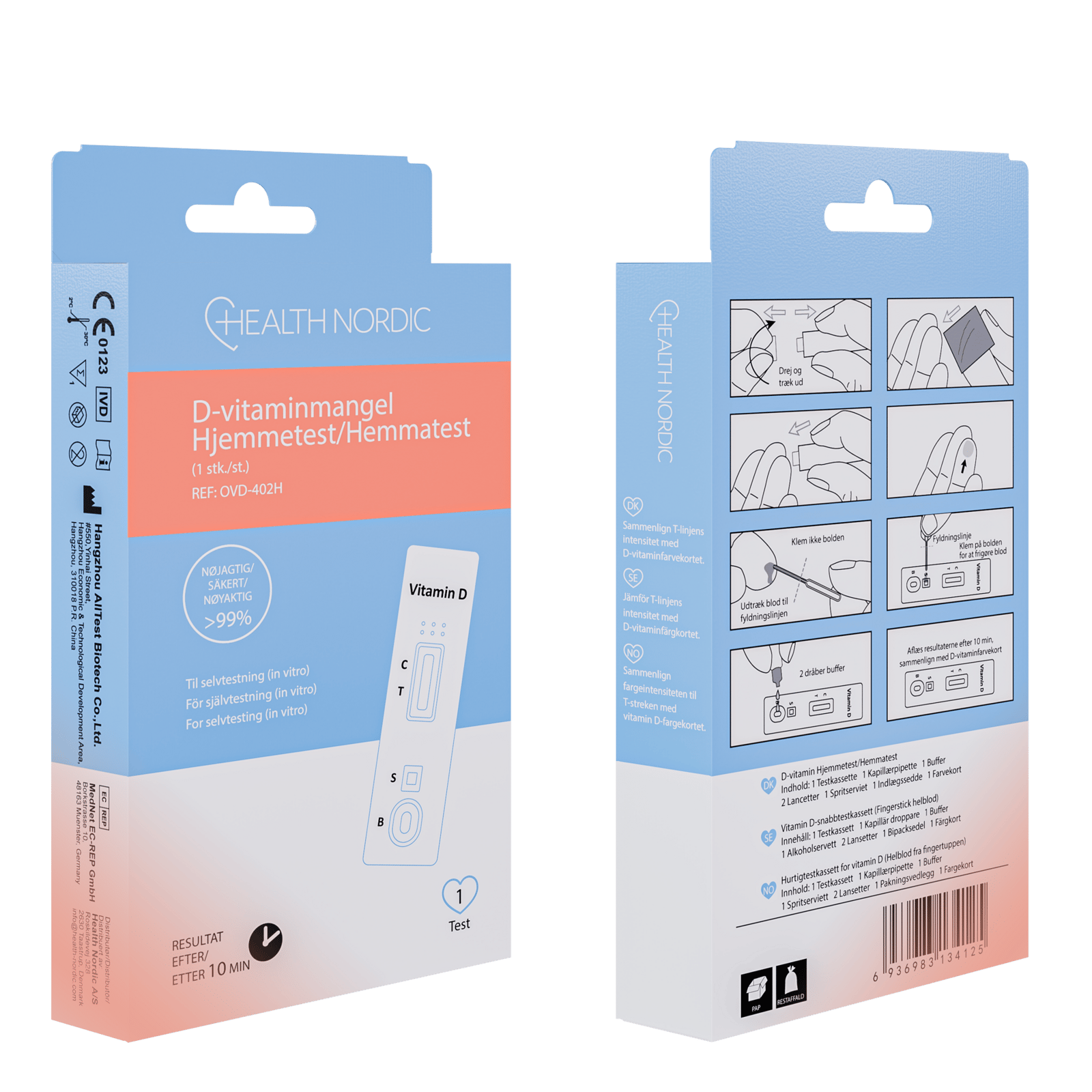 Health Nordic D-vitaminbrist Hemtest 1 st