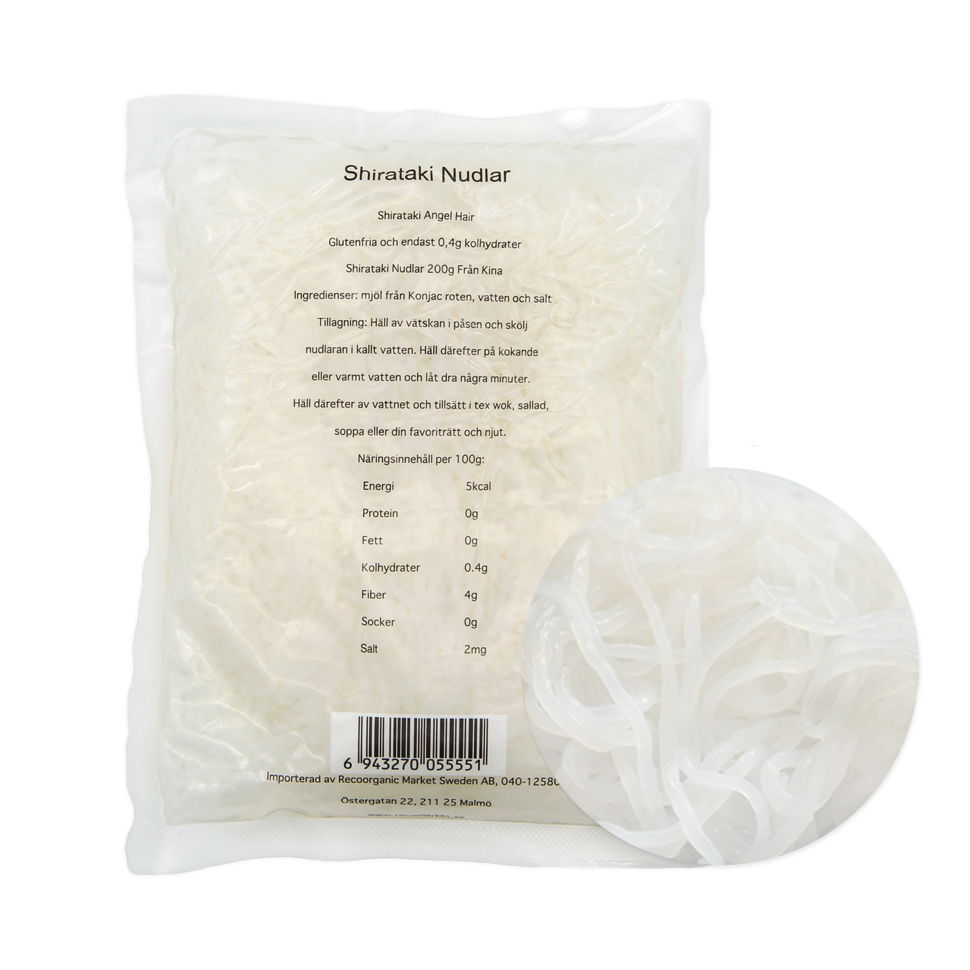 Rawfoodshop Shirataki Nudlar 200 g
