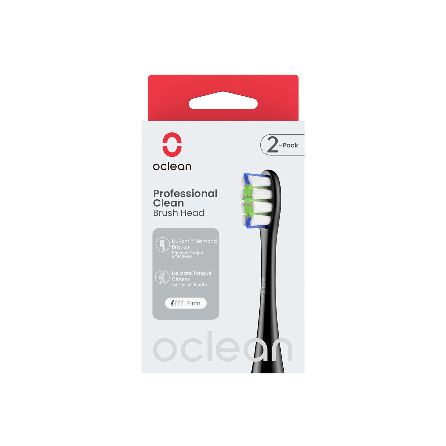 OcleanBorsthuvud Professional Clean 2-Pack Svart