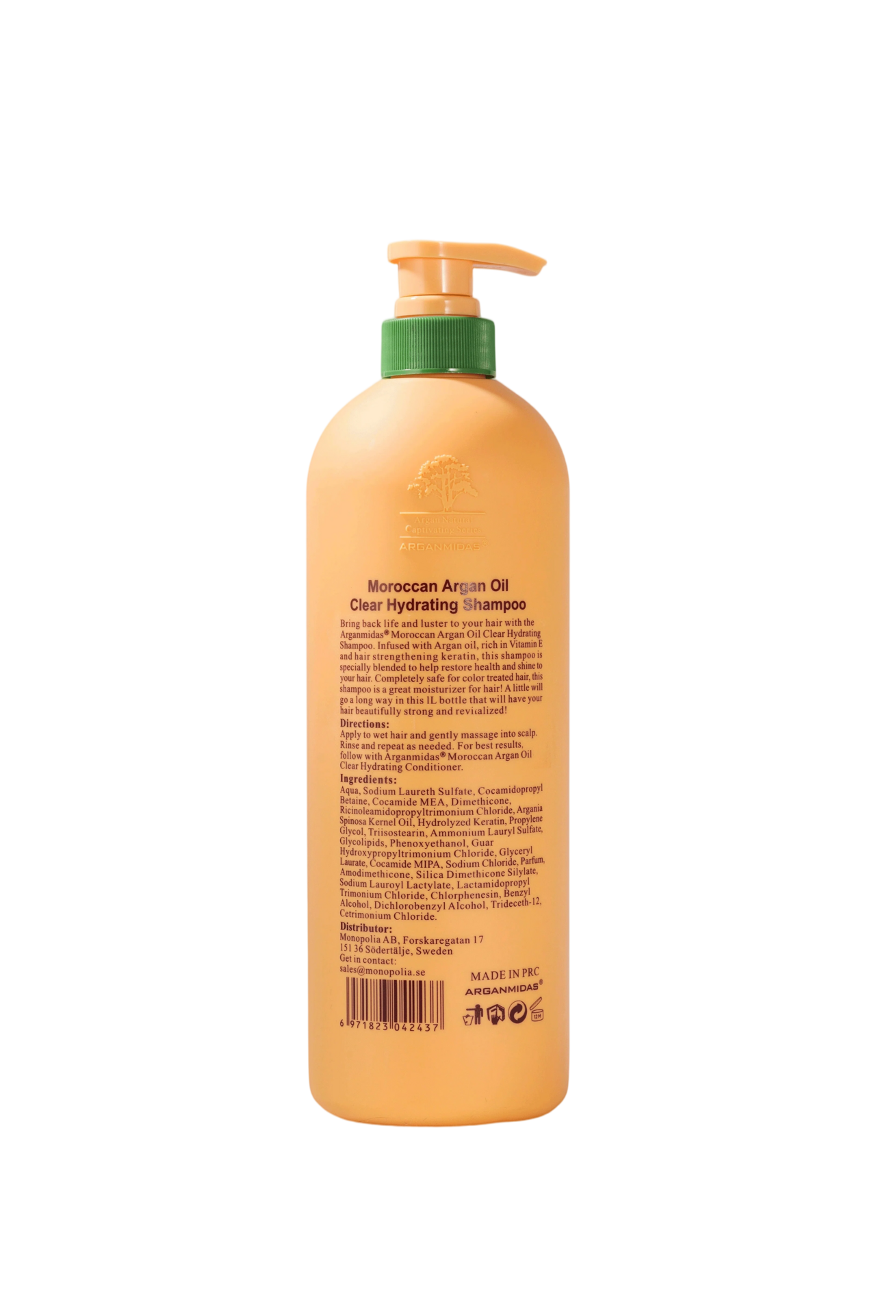 ARGANMIDAS Clear Hydrating Shampoo 1000 ml