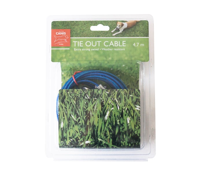 Active Canis Tie Out Cabel with Spring 4,7 m