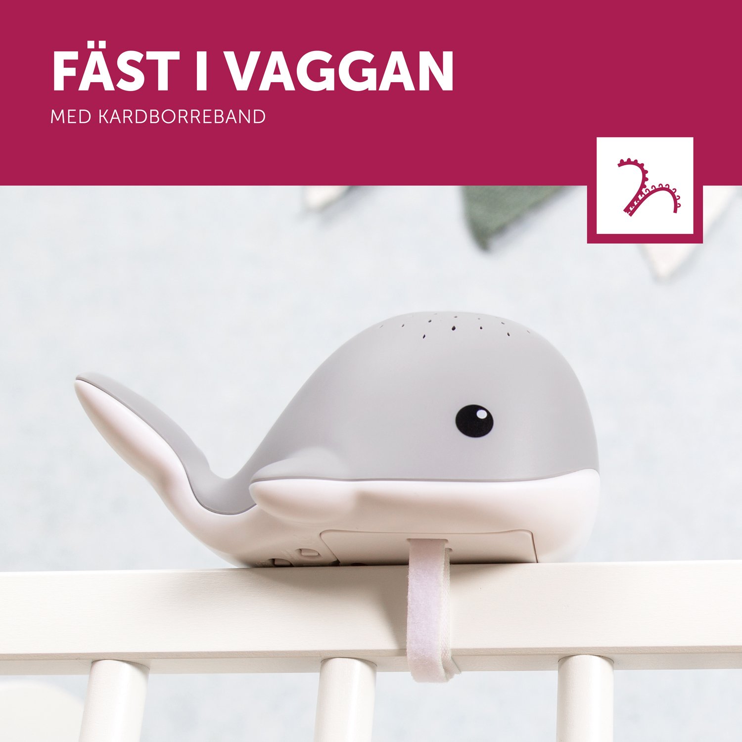 Zazu Ljusprojektor & Speldosa Valen Wally Grå 1 st