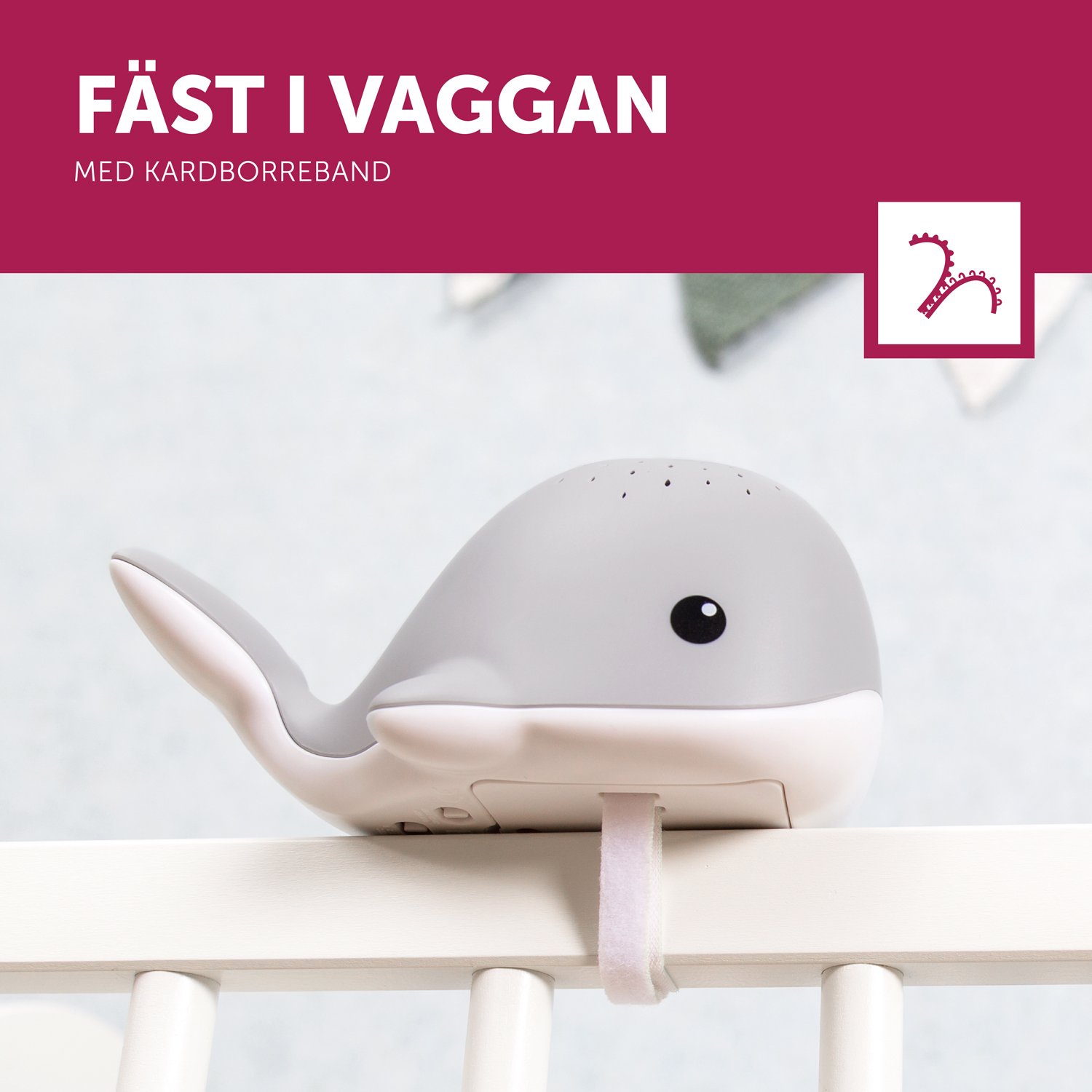 Zazu Ljusprojektor & Speldosa Valen Wally Grå 1 st