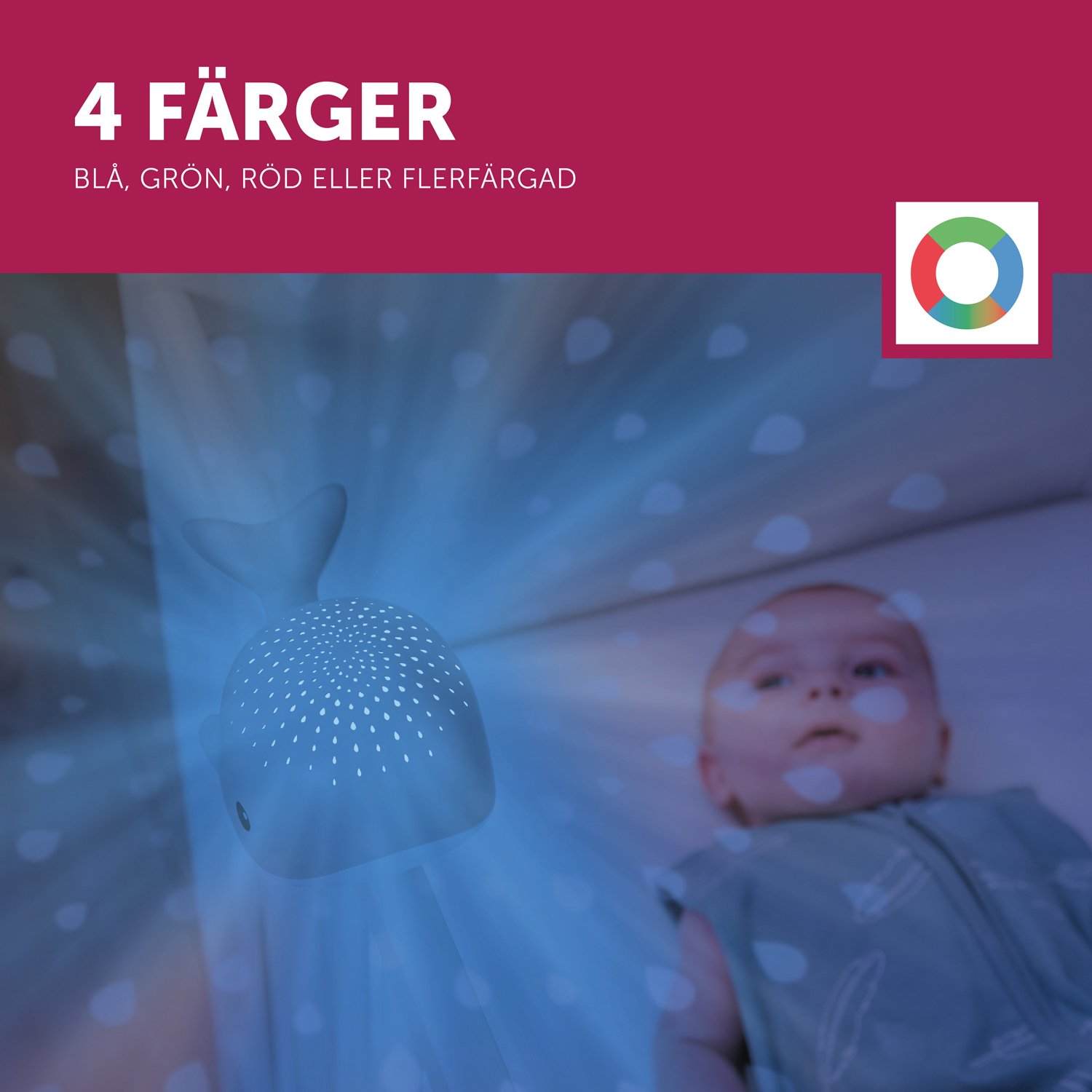 Zazu Ljusprojektor & Speldosa Valen Wally Rosa 1 st