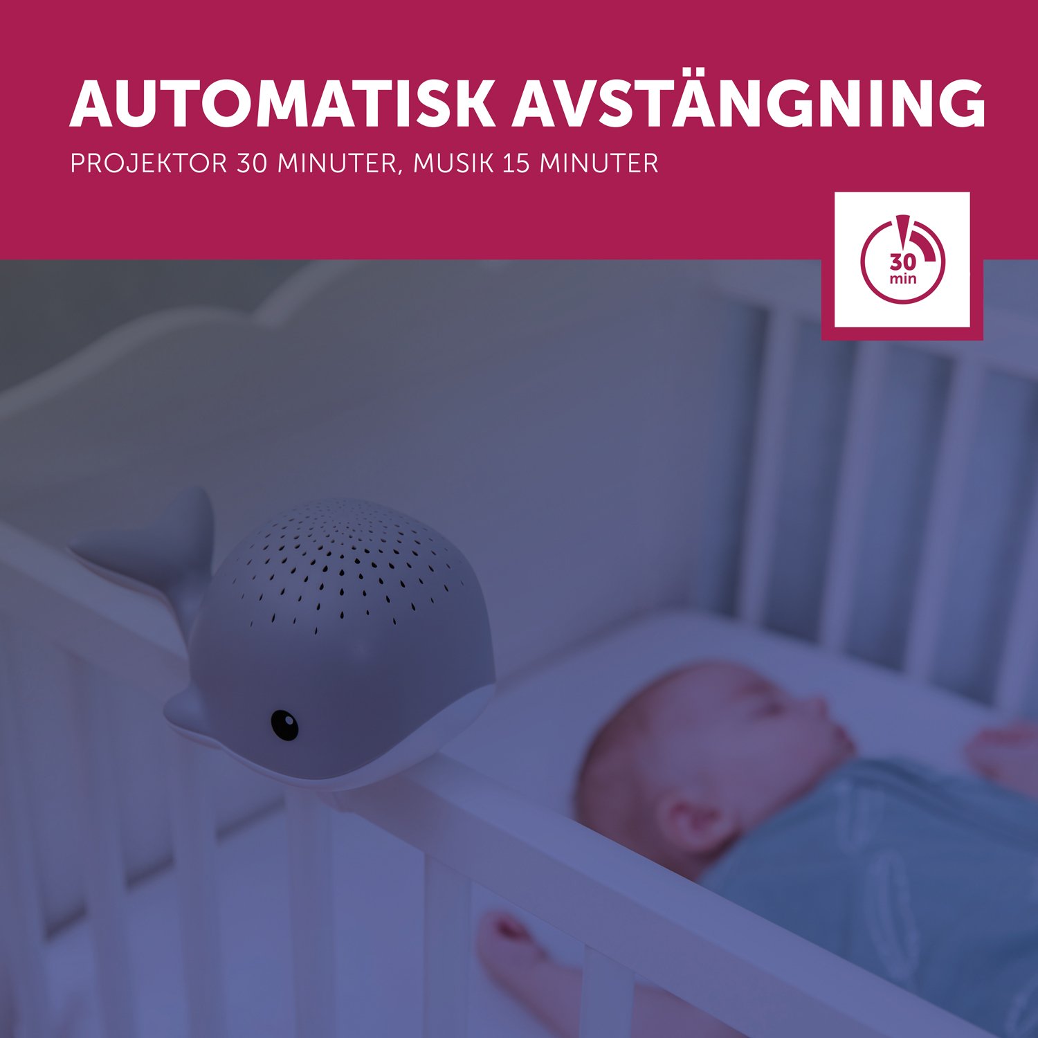 Zazu Ljusprojektor & Speldosa Valen Wally Rosa 1 st