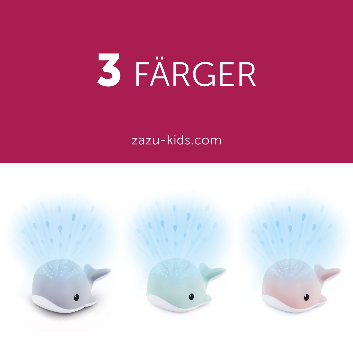 Zazu Ljusprojektor & Speldosa Valen Wally Rosa 1 st