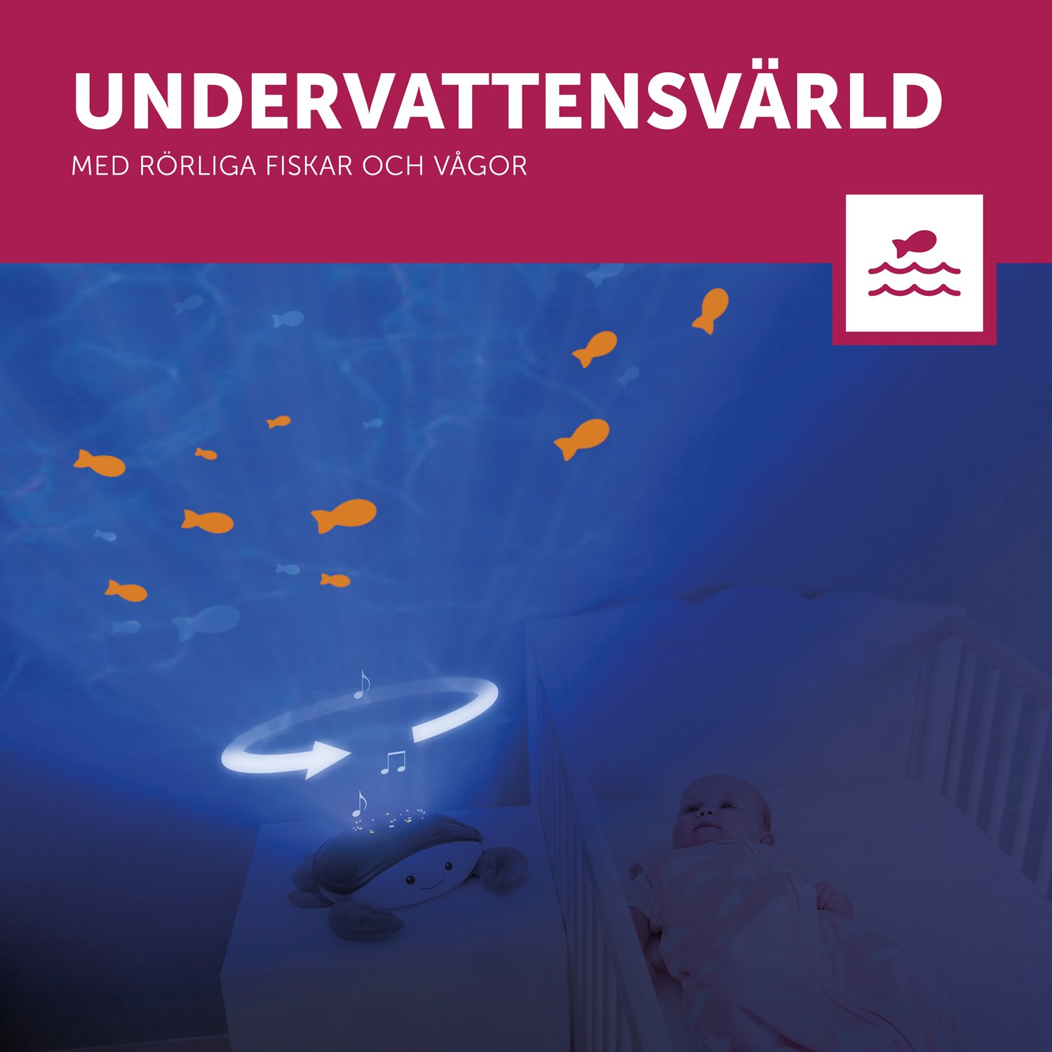 Zazu Ljusprojektor Krabban Cody Blå 1 st