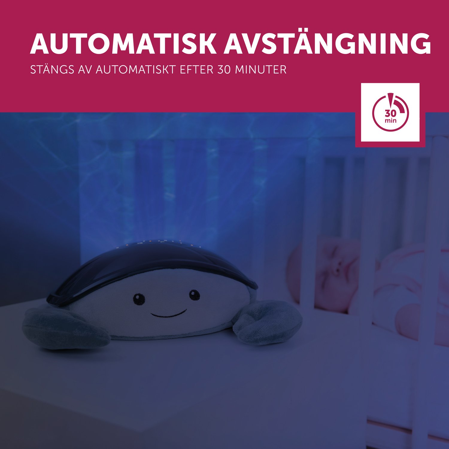 Zazu Ljusprojektor Krabban Cody Blå 1 st