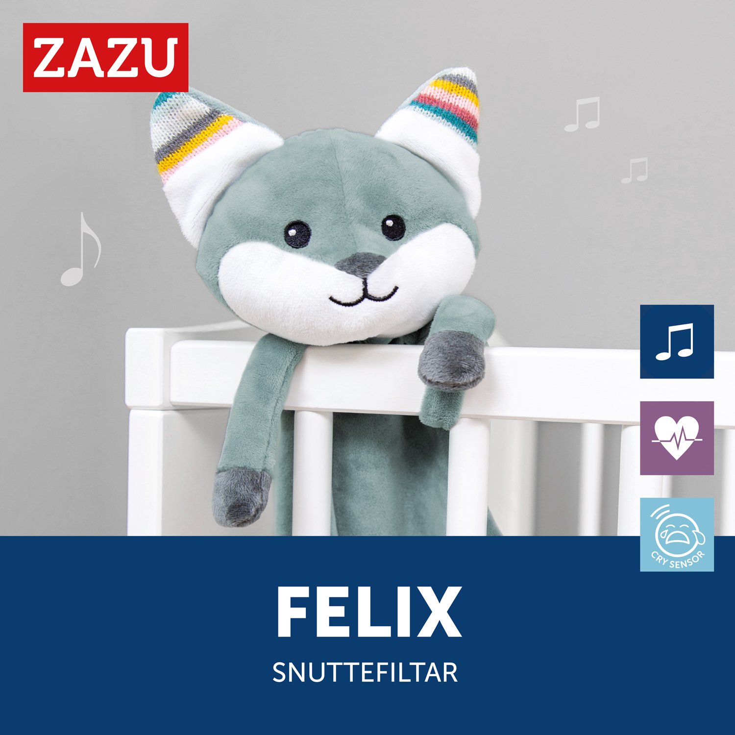 Zazu Snuttefilt & Speldosa Räven Felix 1 st