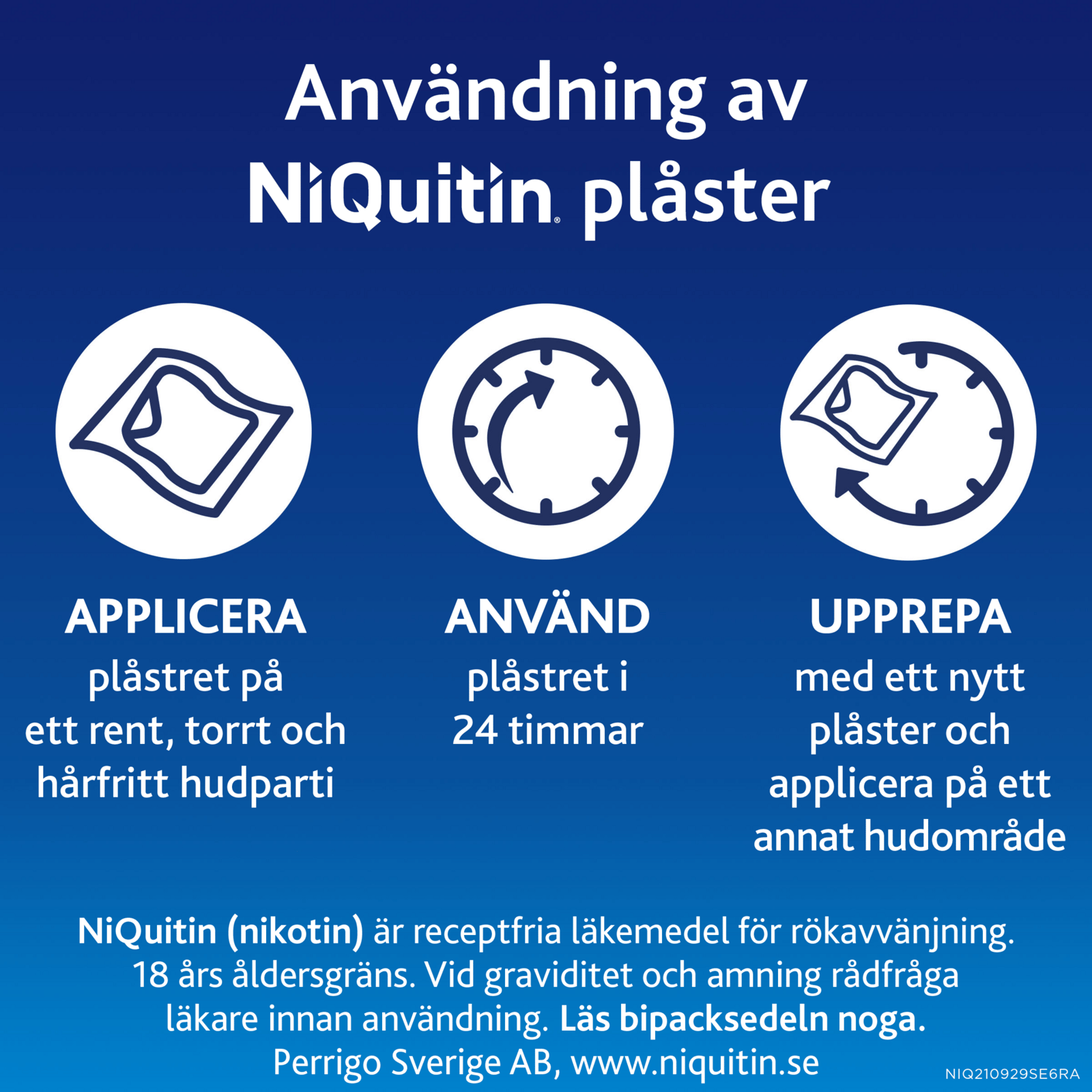 Niquitin Clear 21 mg / 24 timmar Depotplåster Nikotinplåster 7 st