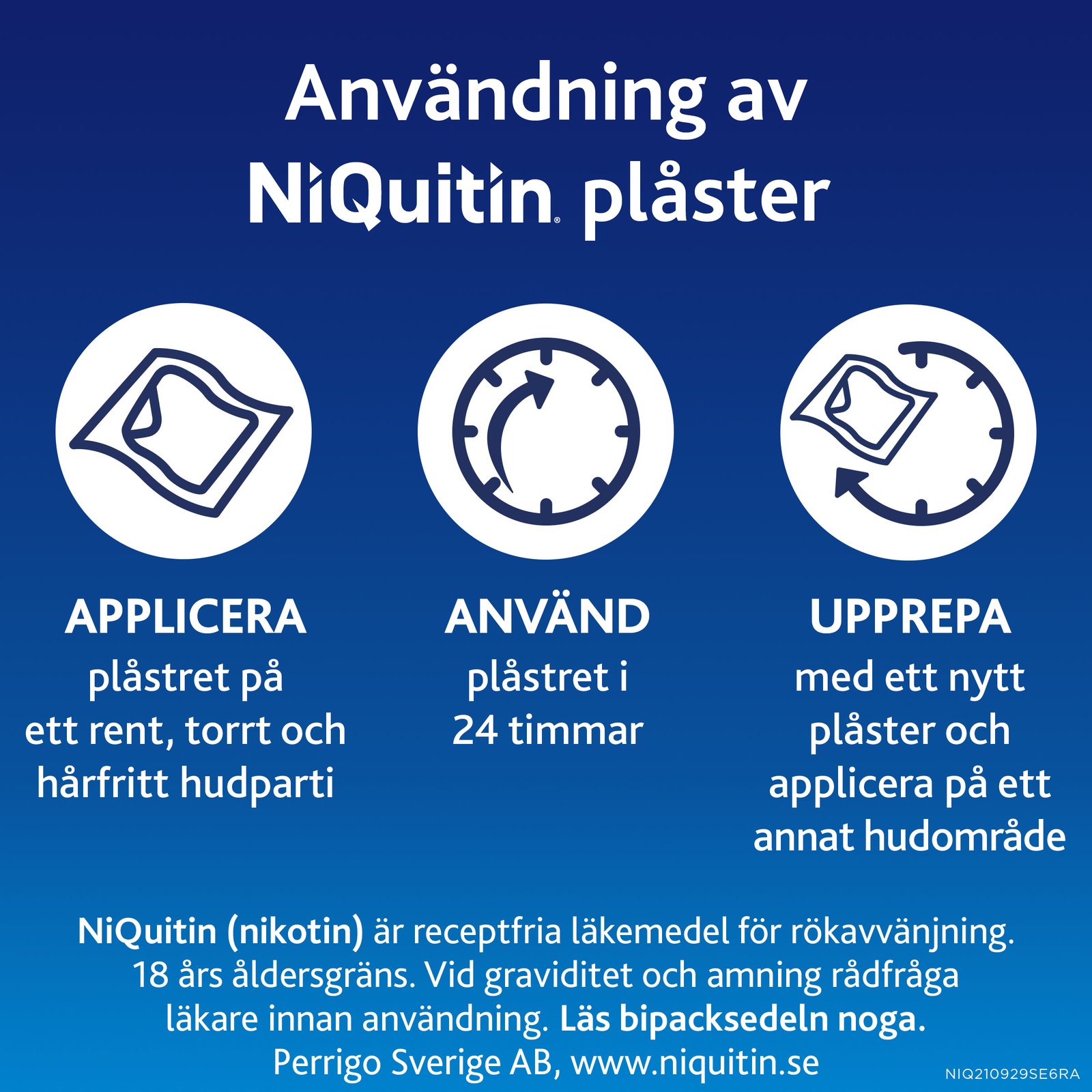 Niquitin Clear 21 mg / 24 timmar Depotplåster Nikotinplåster 7 st