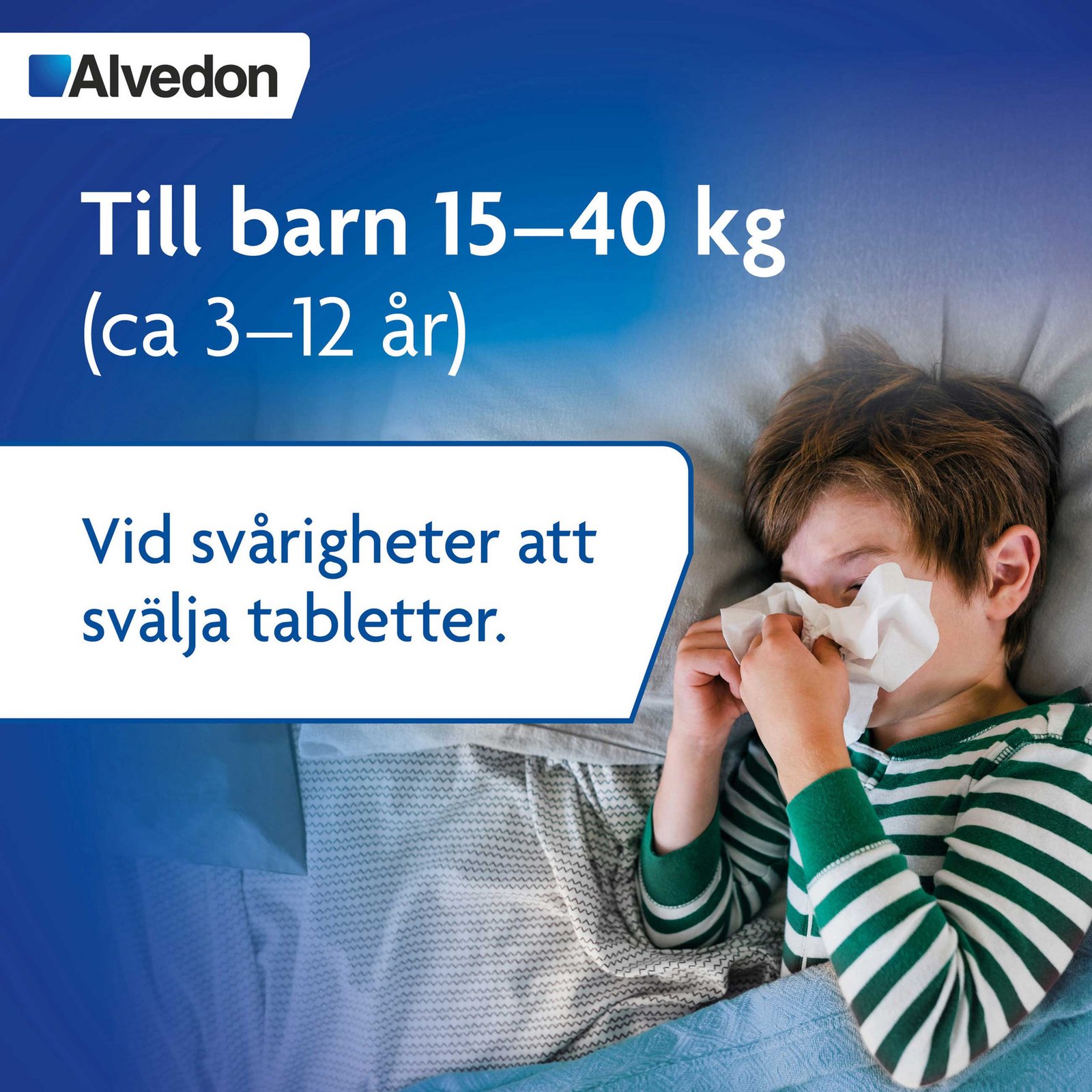 Alvedon 250 mg paracetamol  (15-40 kg) Munsönderfallande Tabletter 12 st