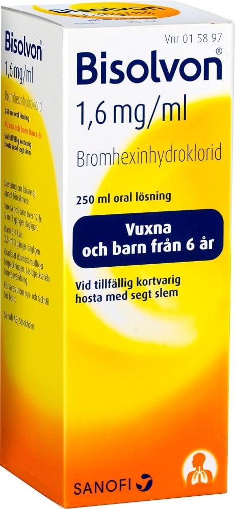 Bisolvon Oral lösing 1,6mg/ml 250 ml