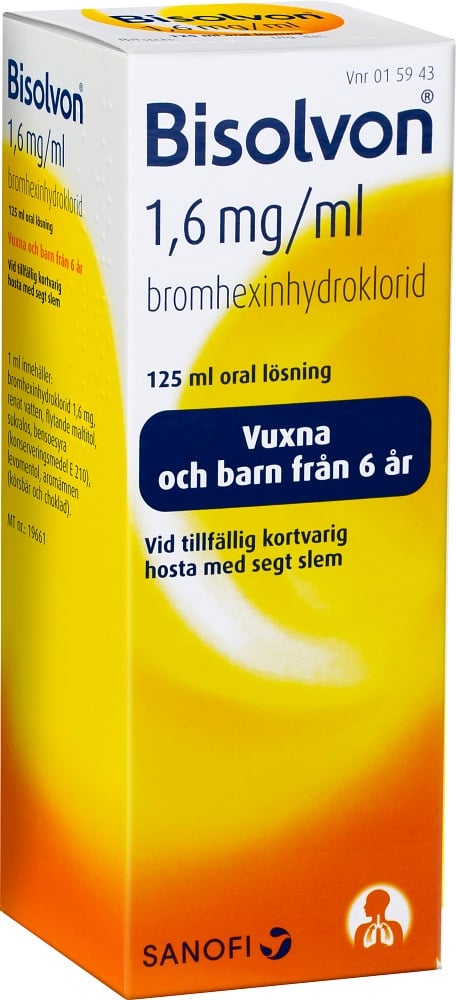 Bisolvon Oral lösning 1,6mg/ml 125 ml
