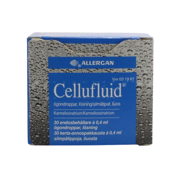 Cellufluid Ögondroppar Lösning Endosbehållare 30 x 0,4 ml