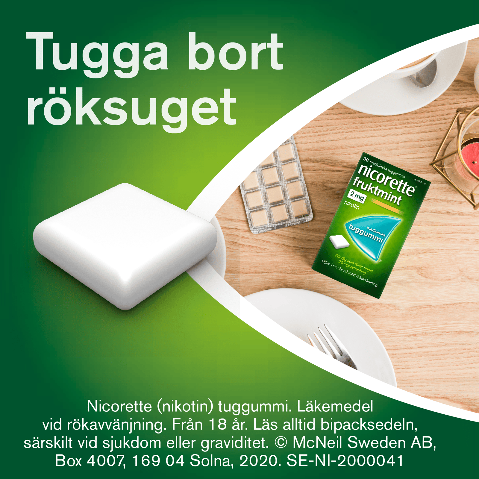 Nicorette Fruktmint Medicinskt Tuggummi 4 mg 210 st