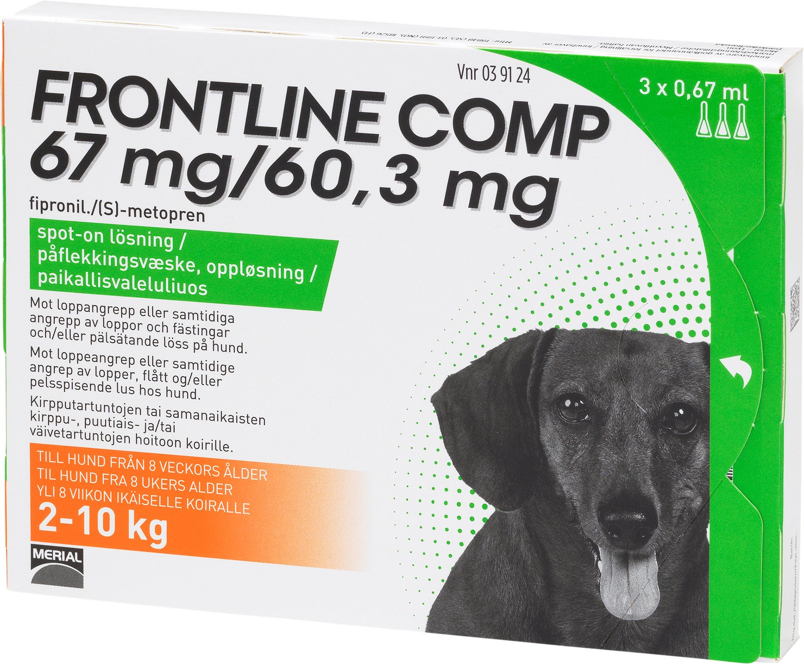 Frontline Comp Spot-on Lösning 67mg/60,3mg 3 x 0,67 ml
