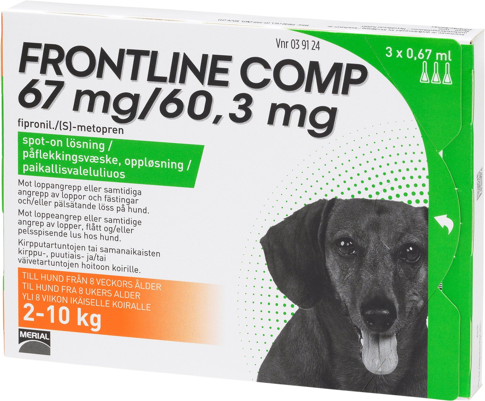 Frontline Comp Spot-on Lösning 67mg/60,3mg 3 x 0,67 ml