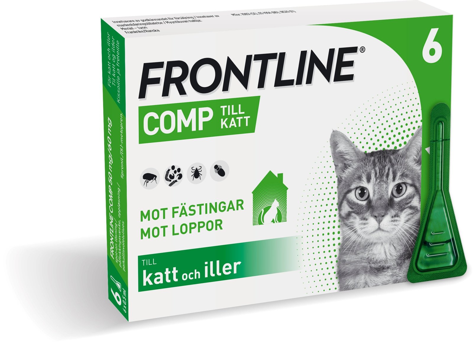 Frontline Comp Spot-on Lösning Katt 50mg/60mg 6 x 0,5 ml