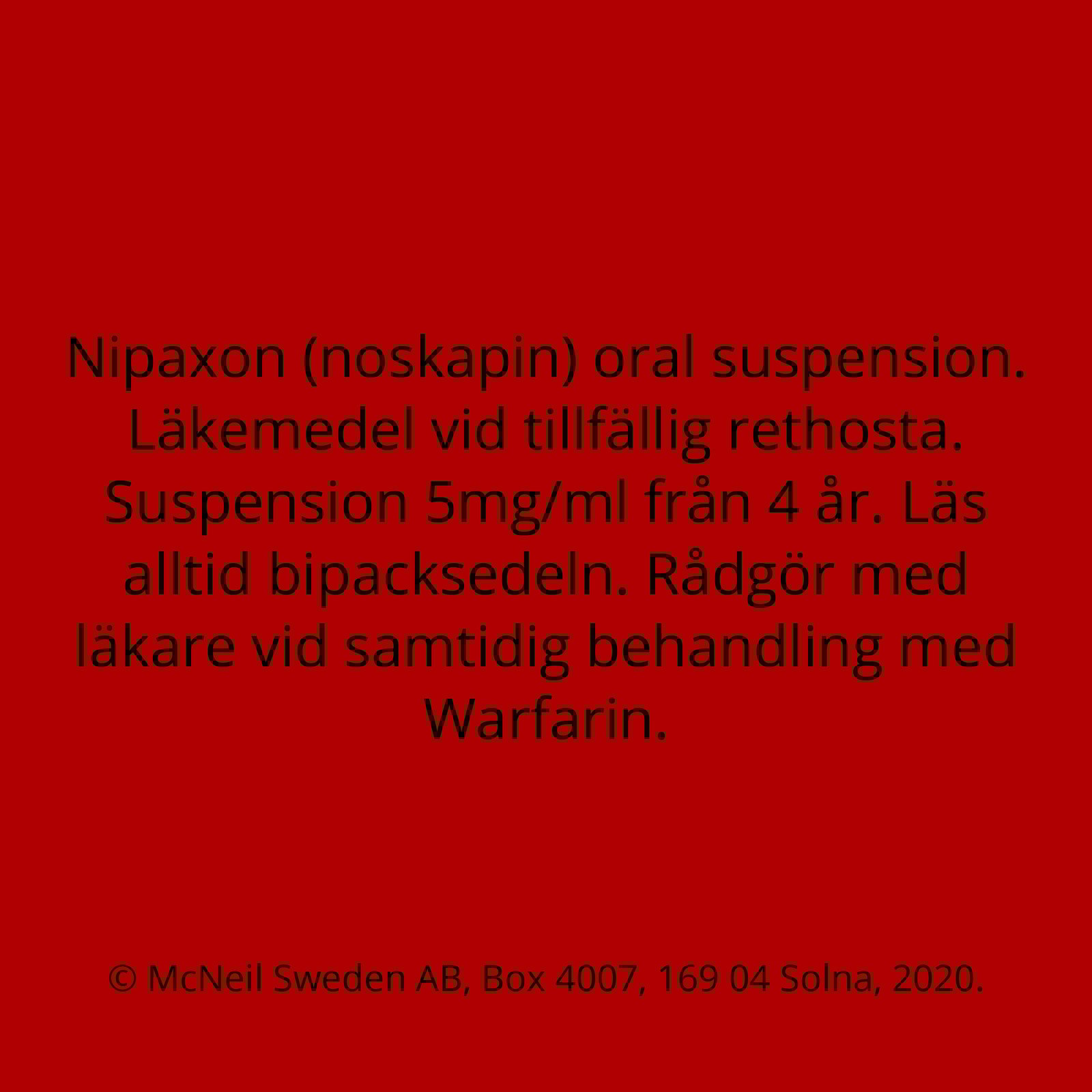 Nipaxon oral suspension 5mg/ml, 250ml