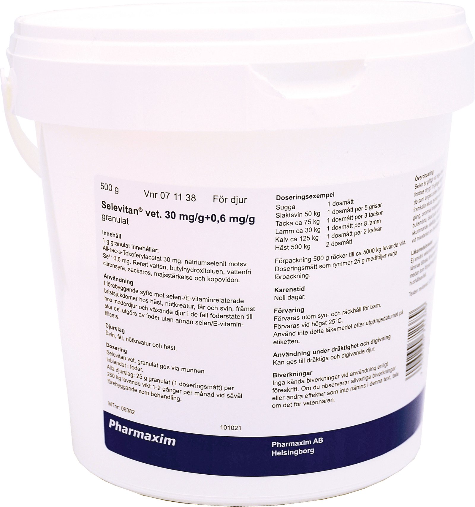 Selevitan Vet. 30 mg/g + 0,6 mg/g Granulat 500 g