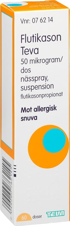 Flutikason Teva 50 mikrogram/dos 60 st